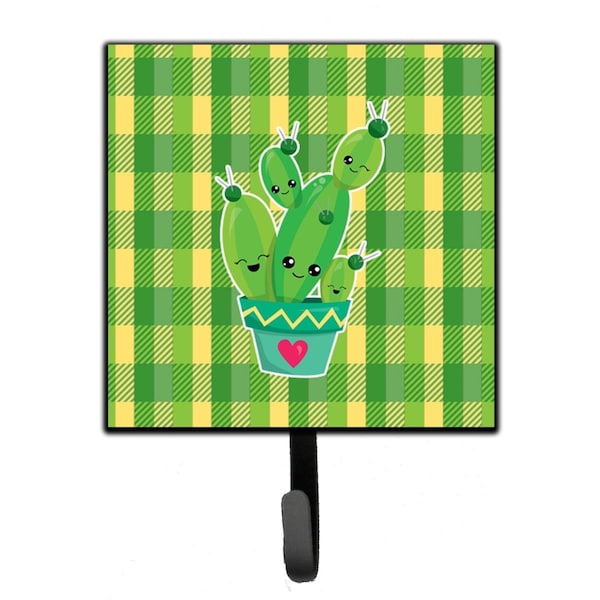 Carolines Treasures Cactus Striped Plaid Leash or Key Holder BB6853SH4 - main